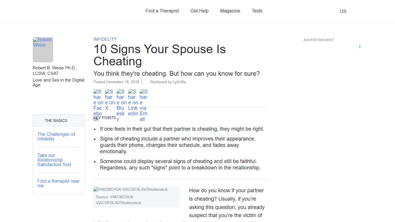 10 Signs Your Spouse Is Cheating Psychology Today